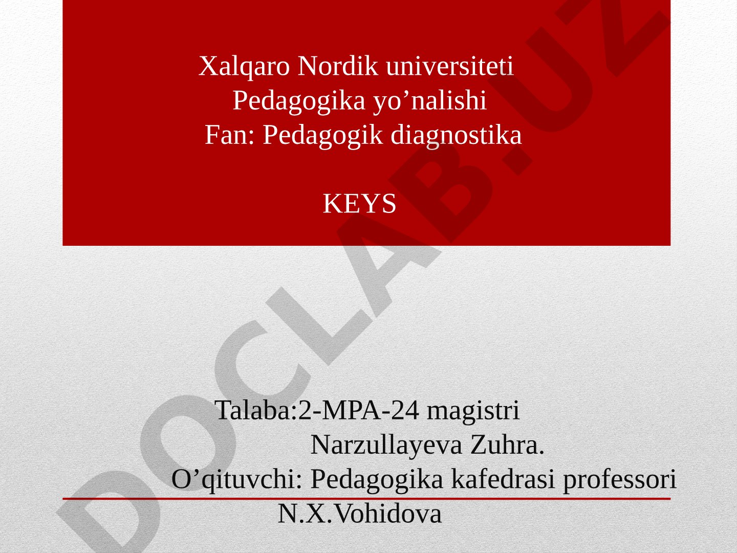 Pedagogik diagnostika keysi: rahbar va xodimlar o'rtasidagi muammoli vaziyat