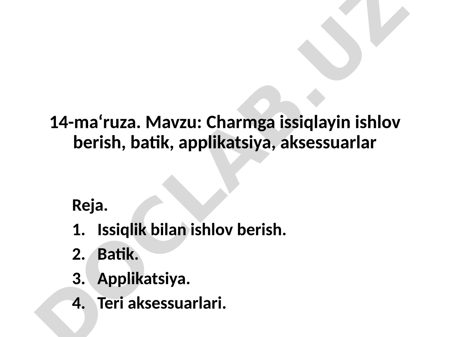 Charmga issiqlayin ishlov berish, batik, applikatsiya, aksessuarlar