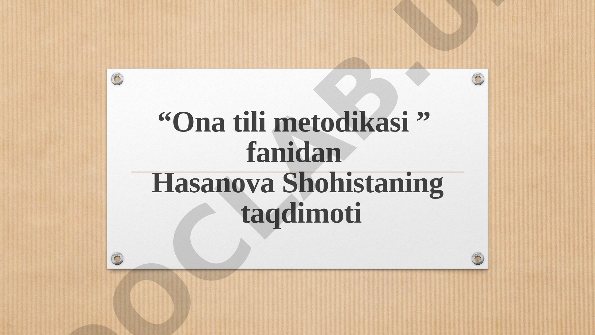 Topishmoq matni ustida ishlash