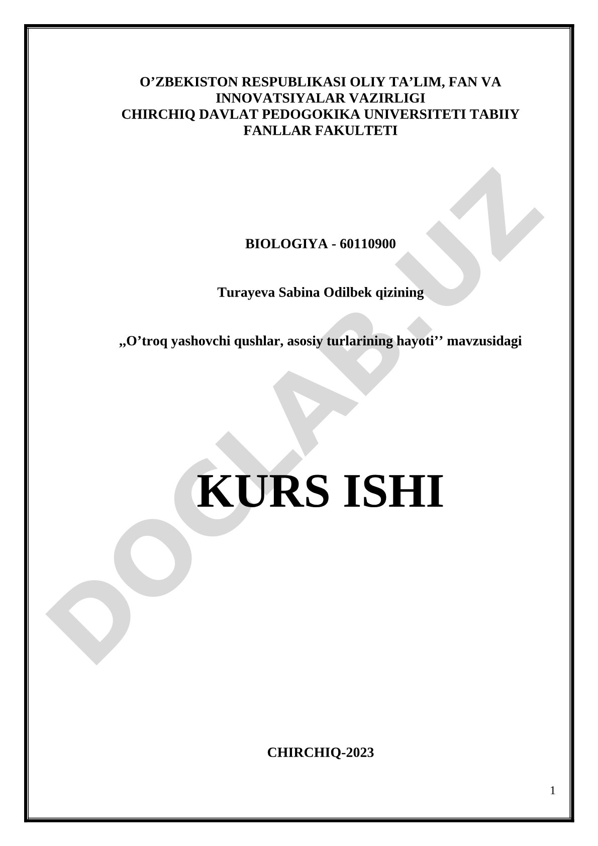 O’troq yashovchi qushlar, asosiy turlarining hayoti