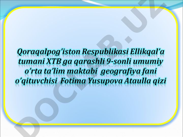 Qit'alar va materiklar