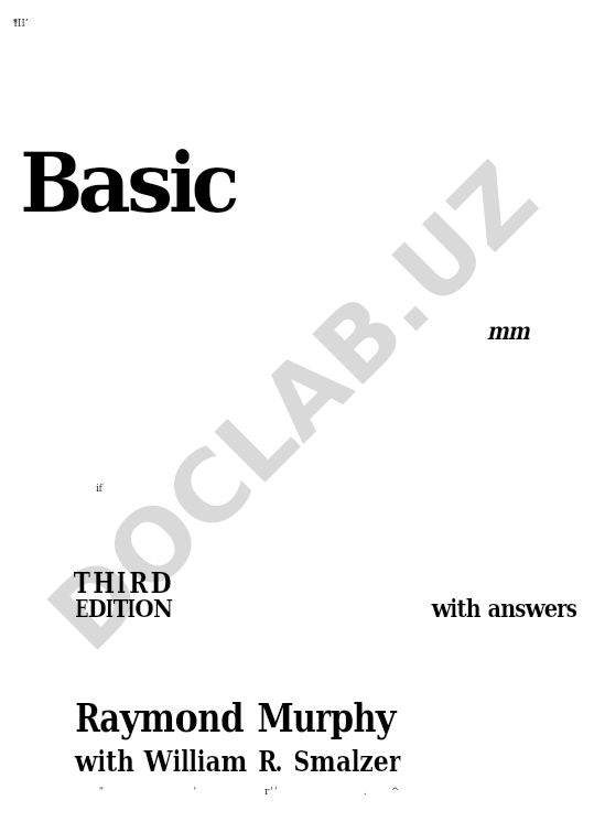 Essential Grammar in Use Third Edition