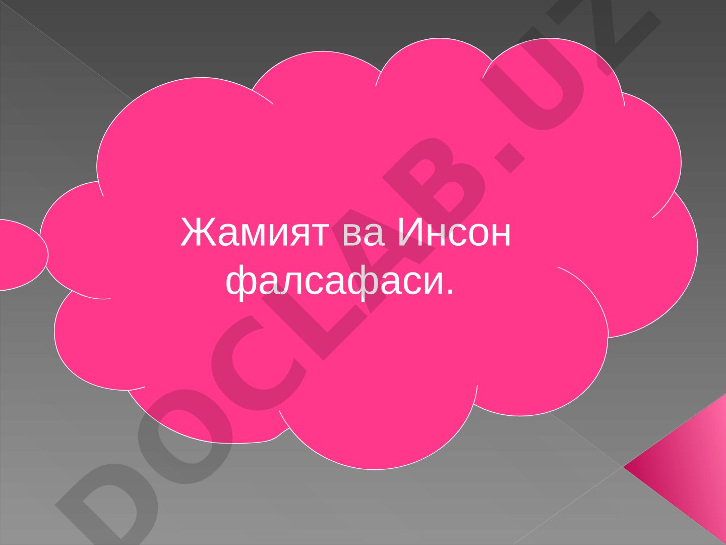 Жамият ва Инсон фалсафаси
