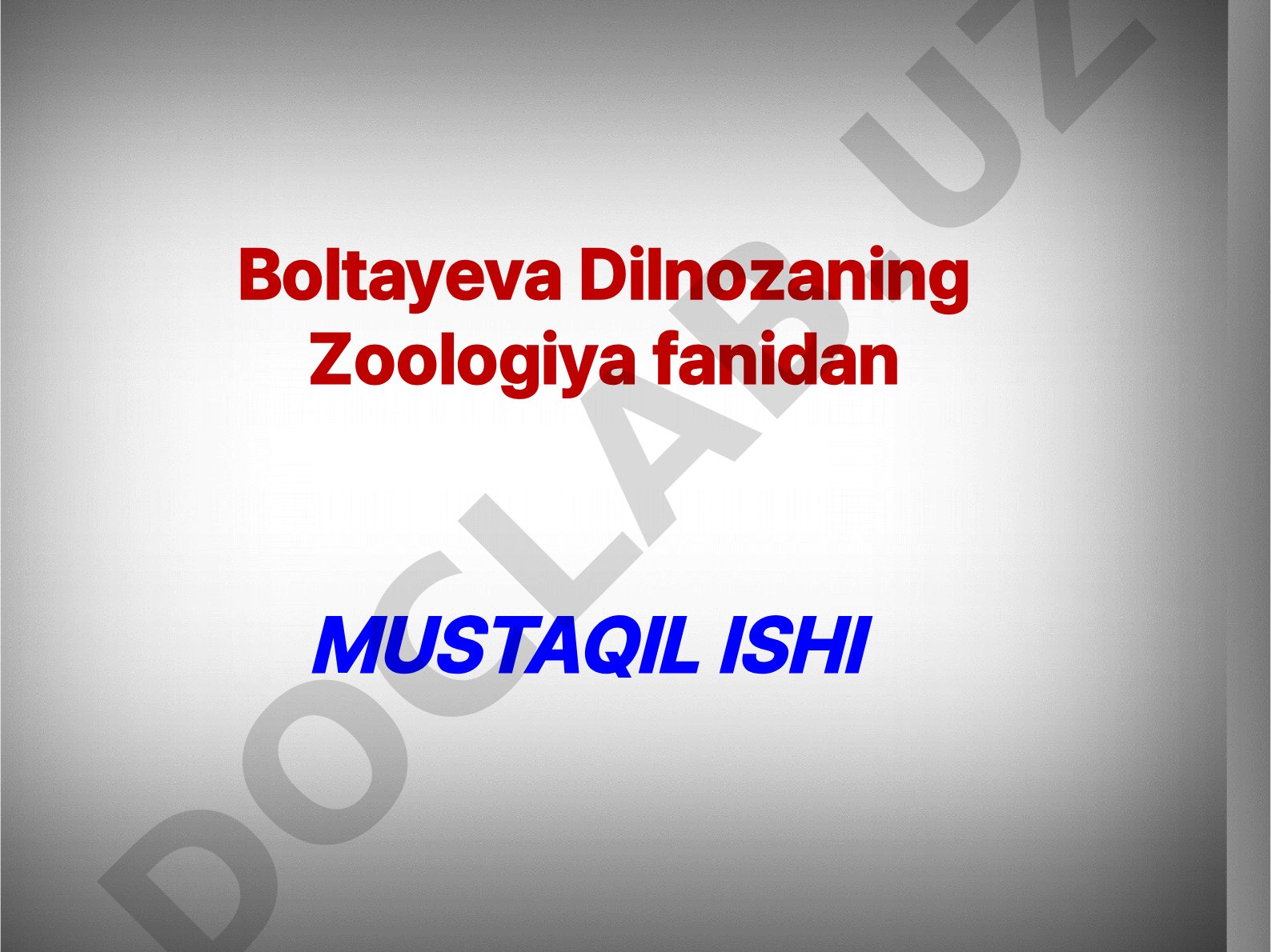 Sevryuga balig'i haqida mustaqil ish