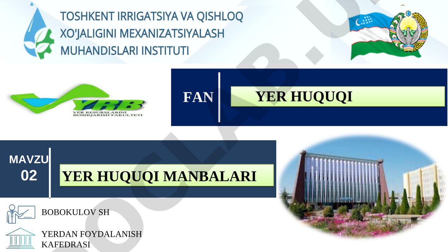 Yer huquqi manbalari