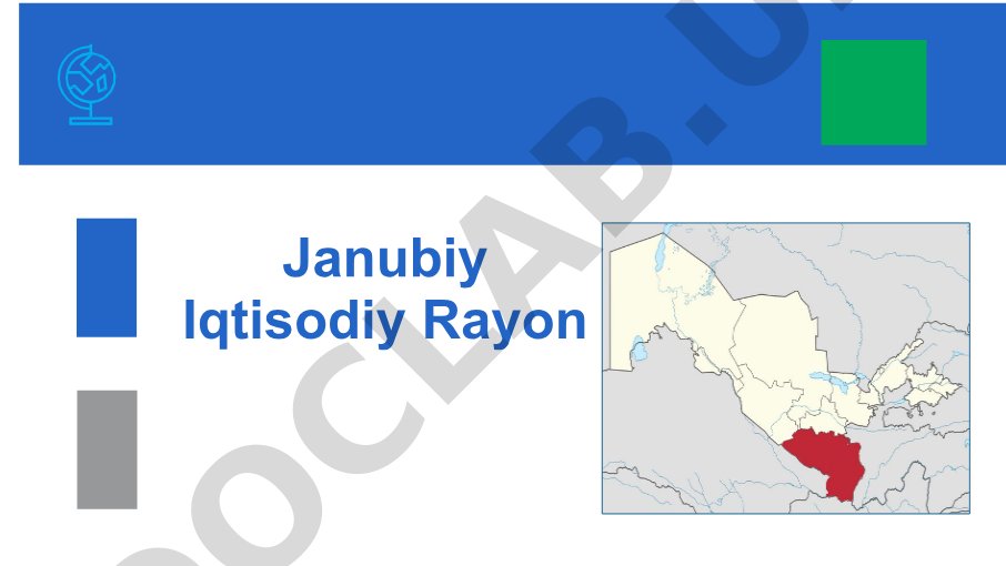Janubiy Iqtisodiy Rayonning iqtisodiy-geografik tavsifi