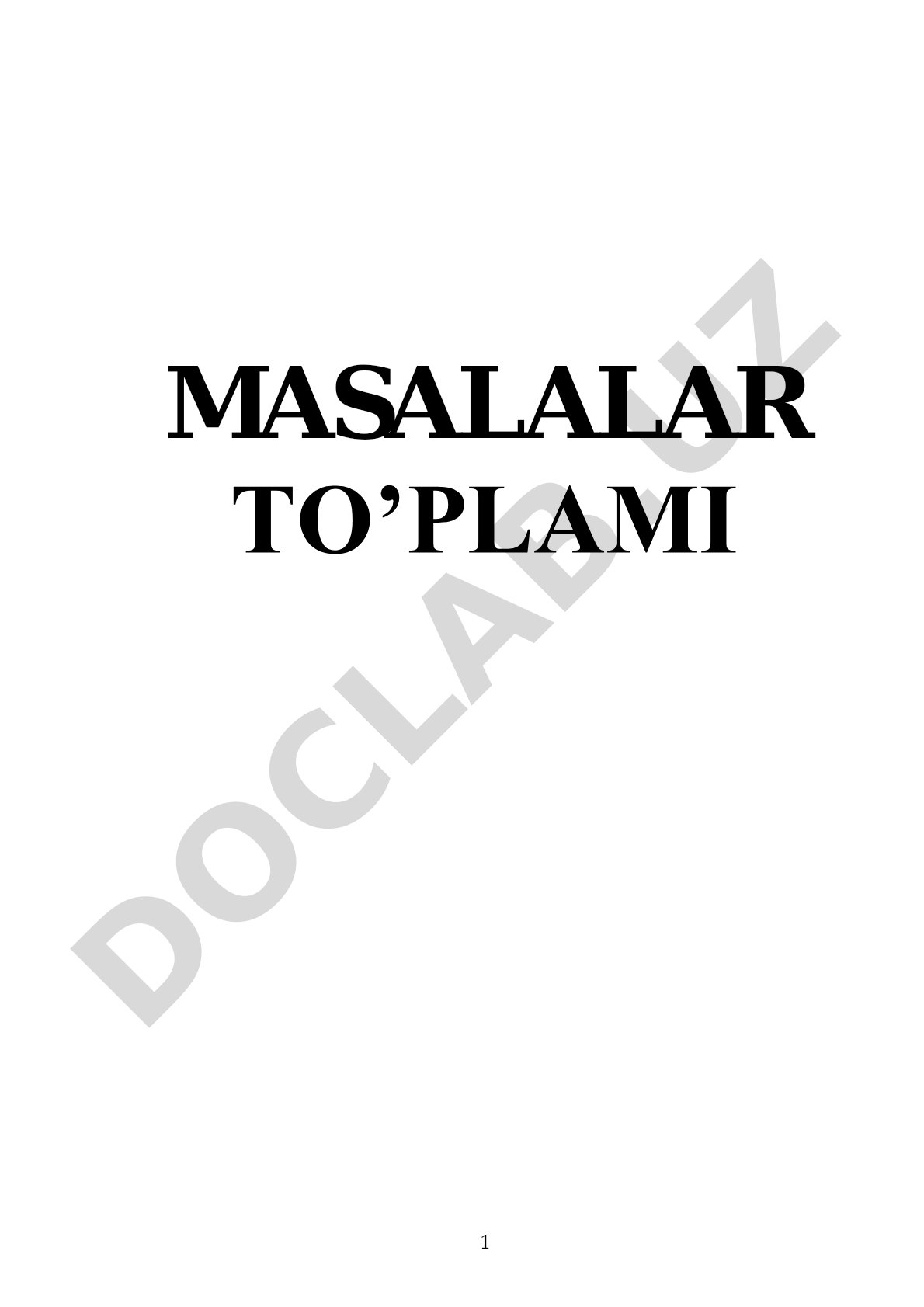 Geometrik va arifmetik masalalar to'plami