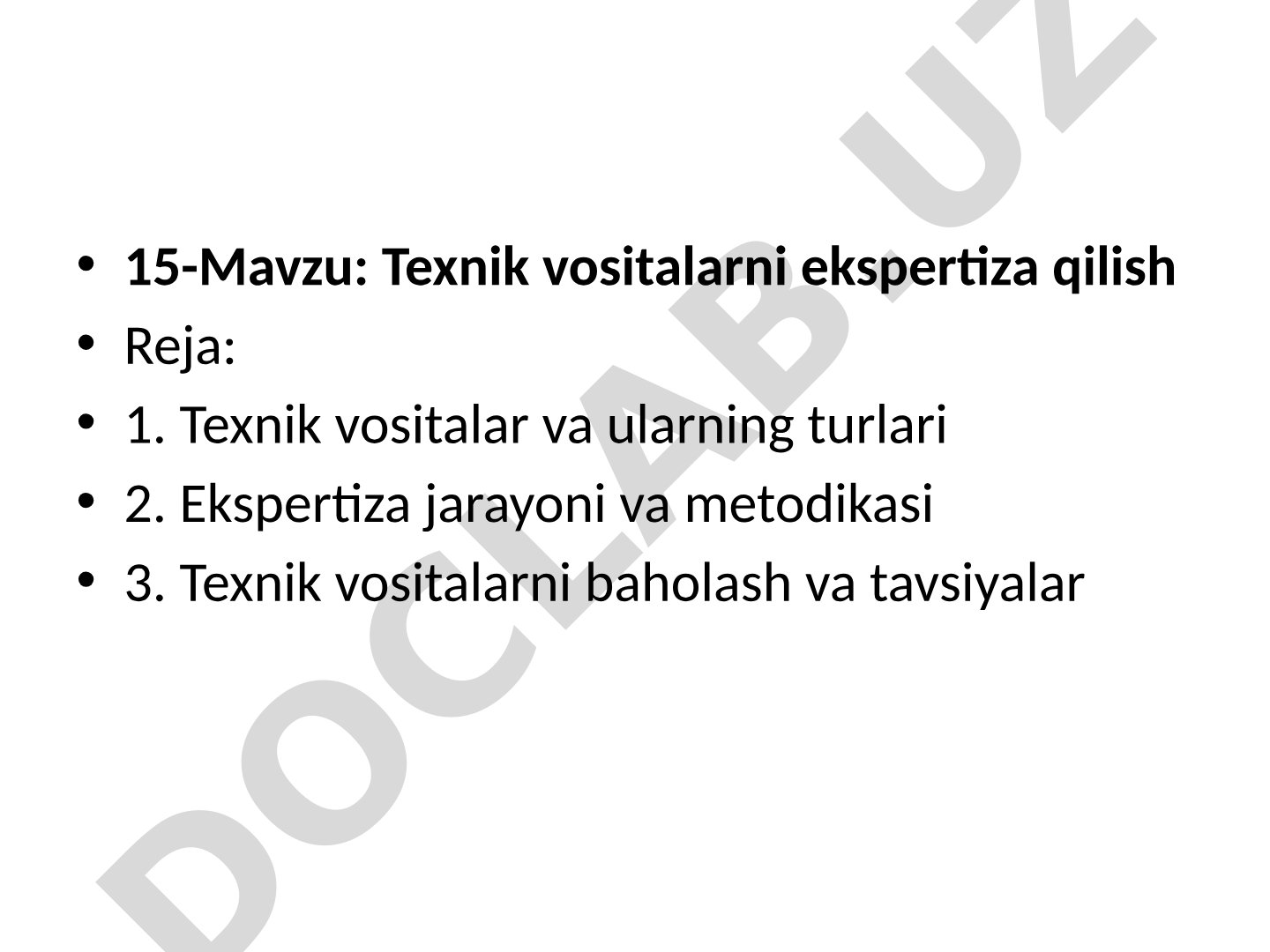 Texnik vositalarni ekspertiza qilish