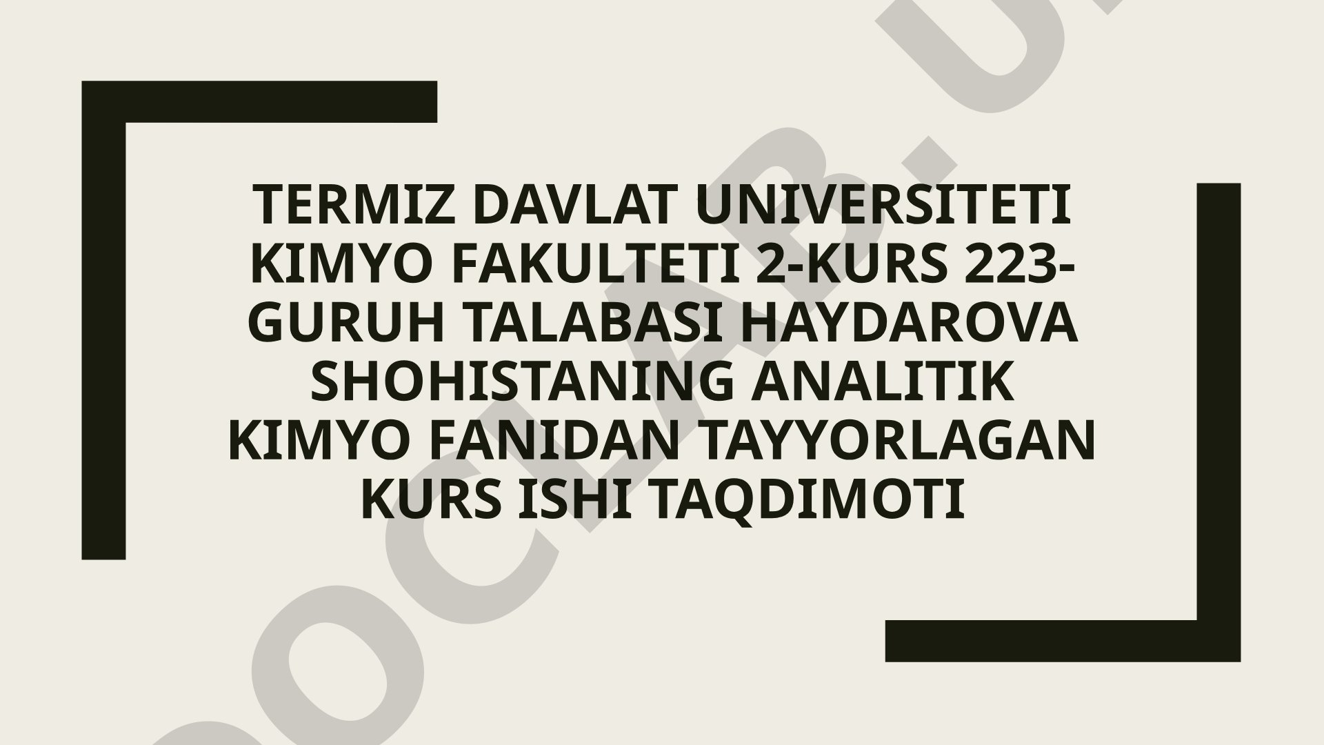 Anionlarning 3-guruhi va ularga xos sifat reaksiyalar