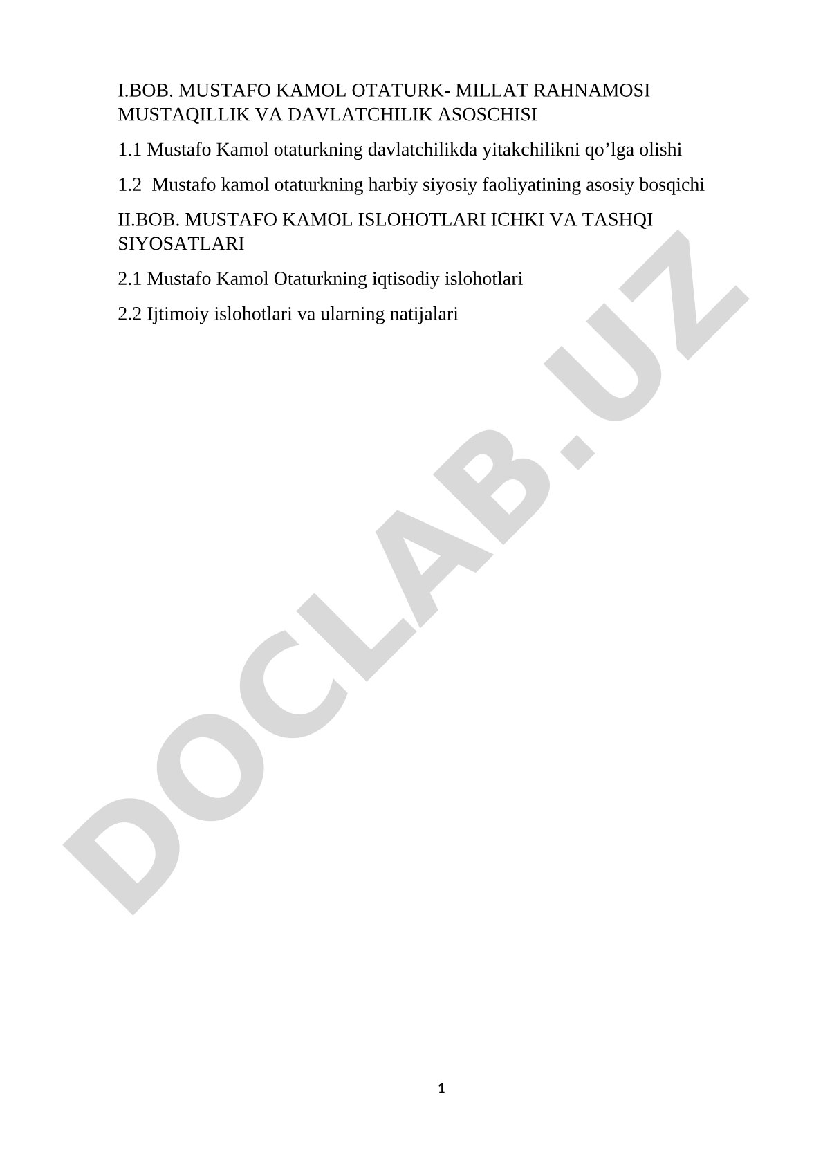 Mustafo Kamol Otaturk - millat rahnamosi mustaqillik va davlatchilik asoschisi
