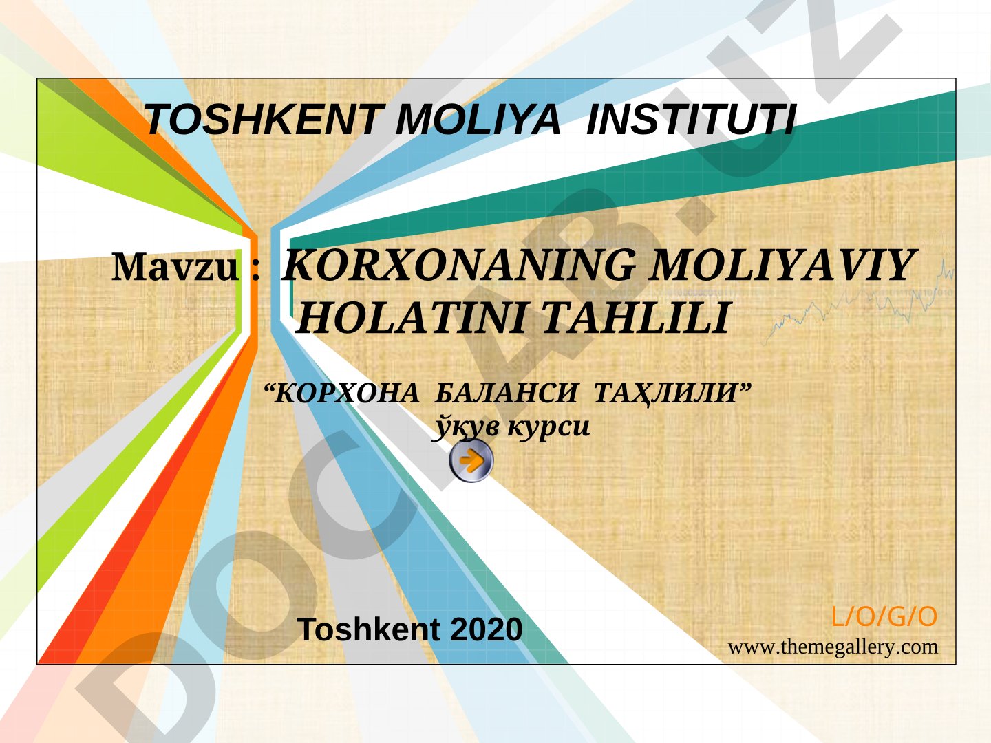KORXONANING MOLIYAVIY HOLATINI TAHLILI