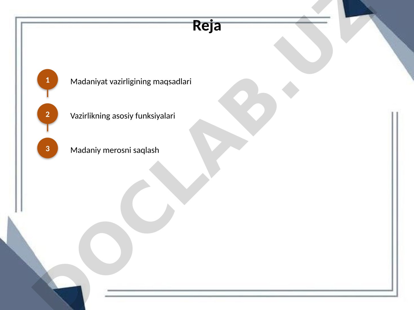 Madaniyat vazirligining maqsadlari, asosiy funksiyalari va madaniy merosni saqlash haqida