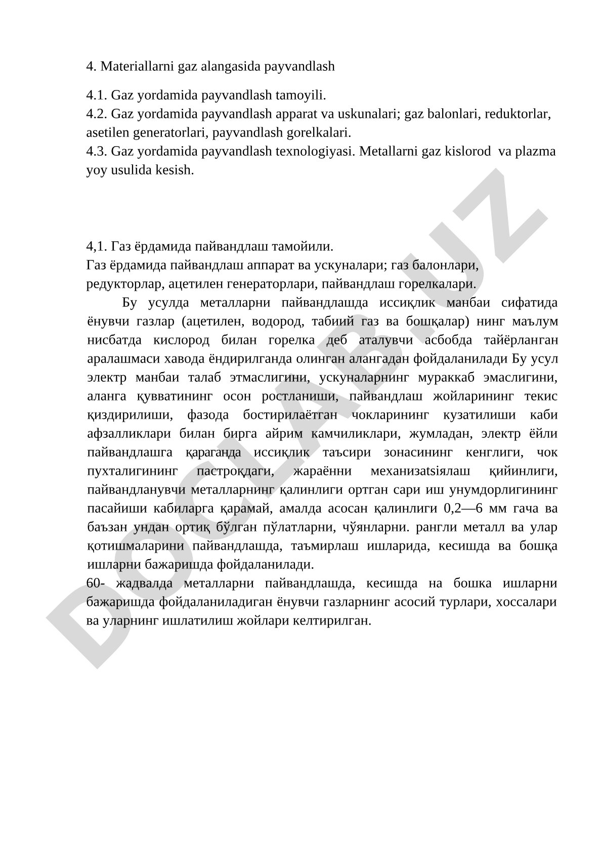 Gaz yordamida payvandlash tamoyillari, apparatlari va texnologiyasi