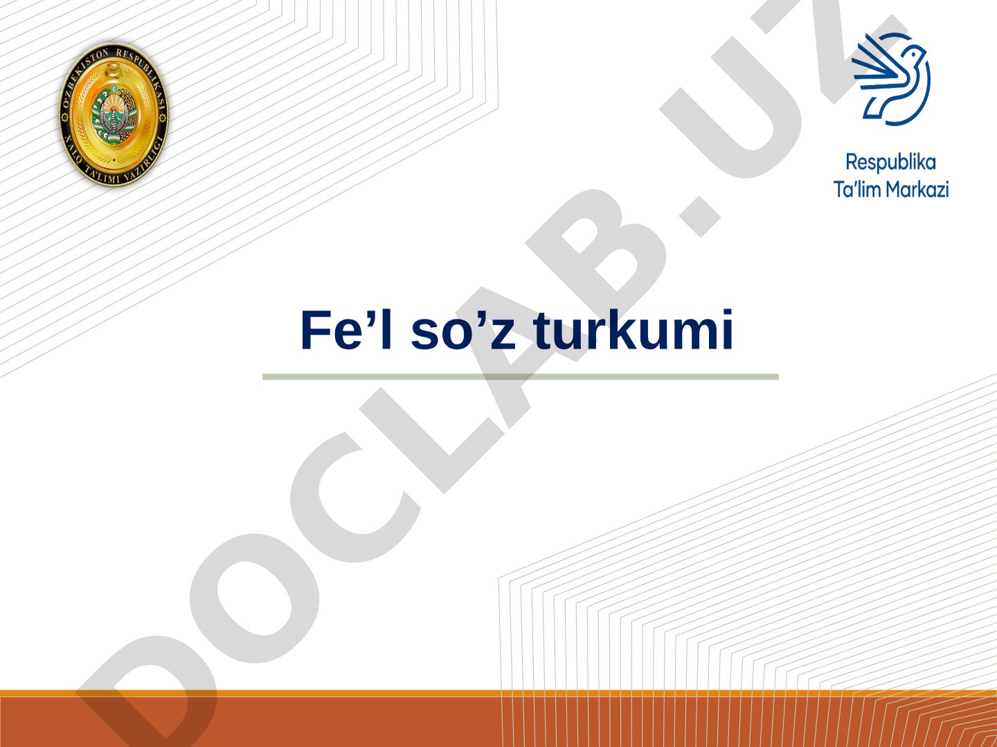 Fe'l so'z turkumi