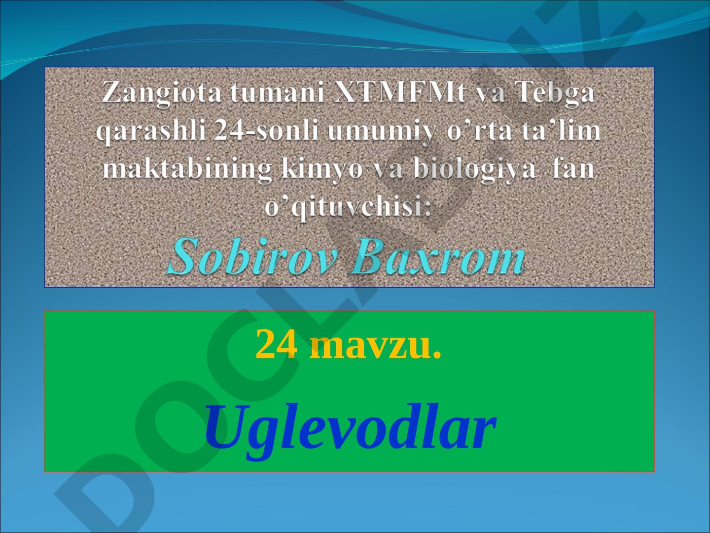 Uglevodlar