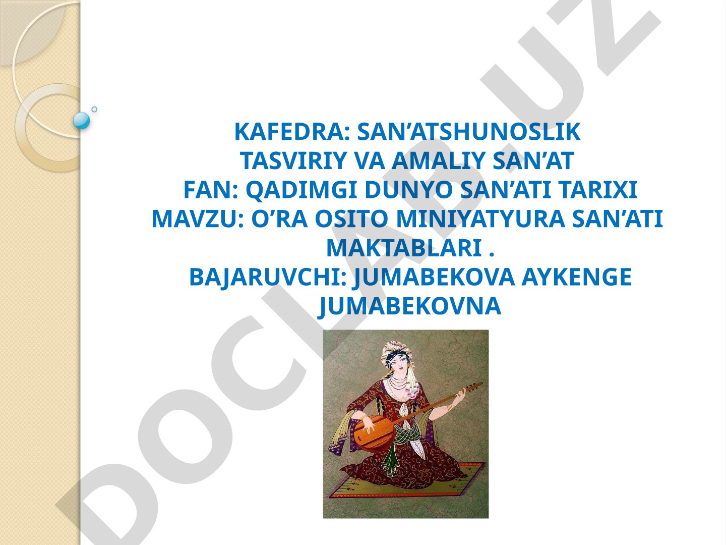 O'rta Osiyo miniatyura san'ati maktablari