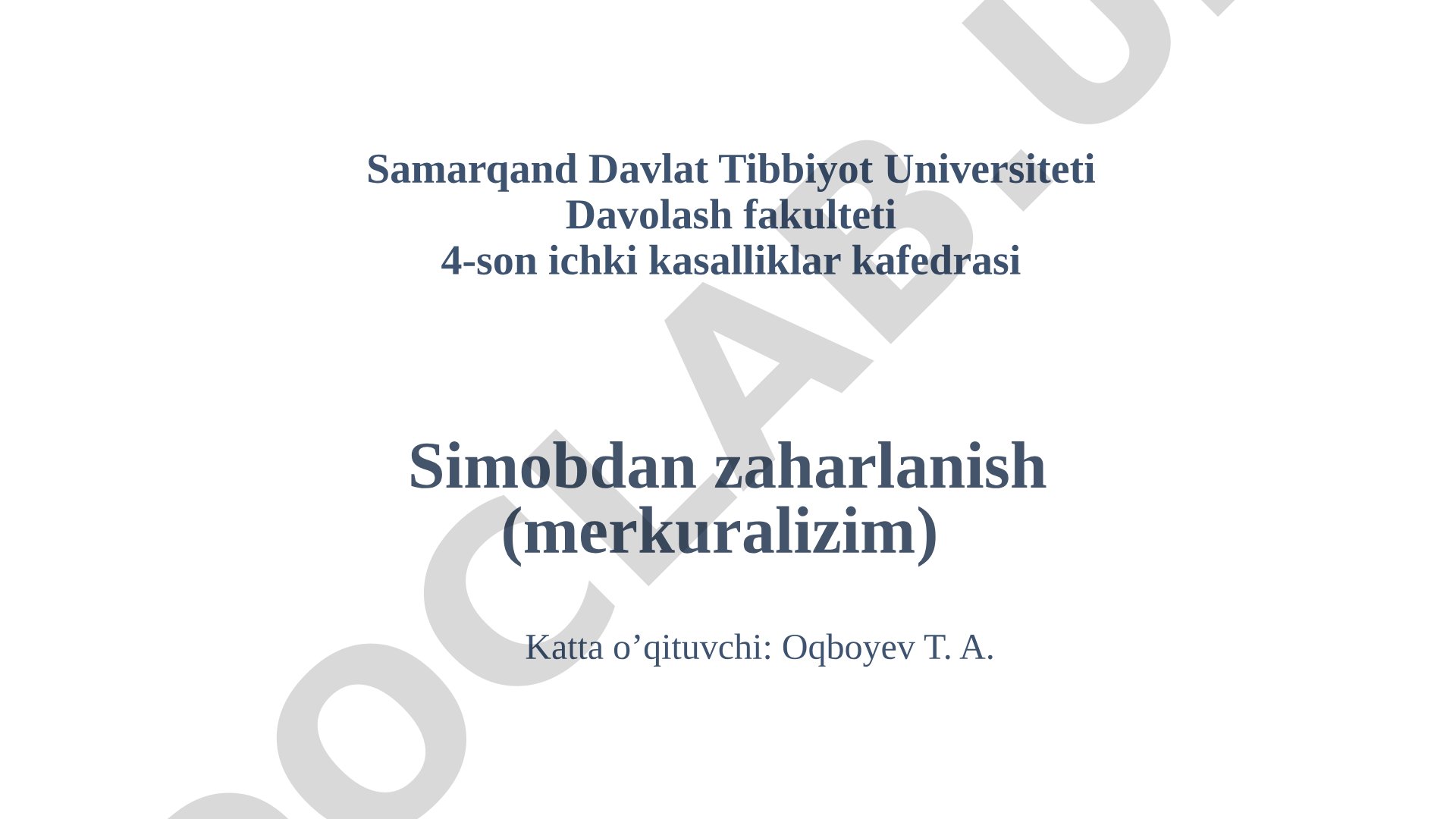 Simobdan zaharlanish (merkuralizim)