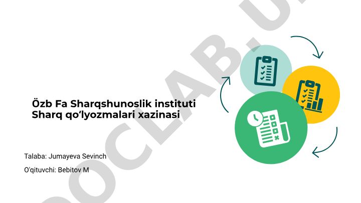 O'zbekiston Sharqshunoslik instituti Sharq qo'lyozmalari xazinasi