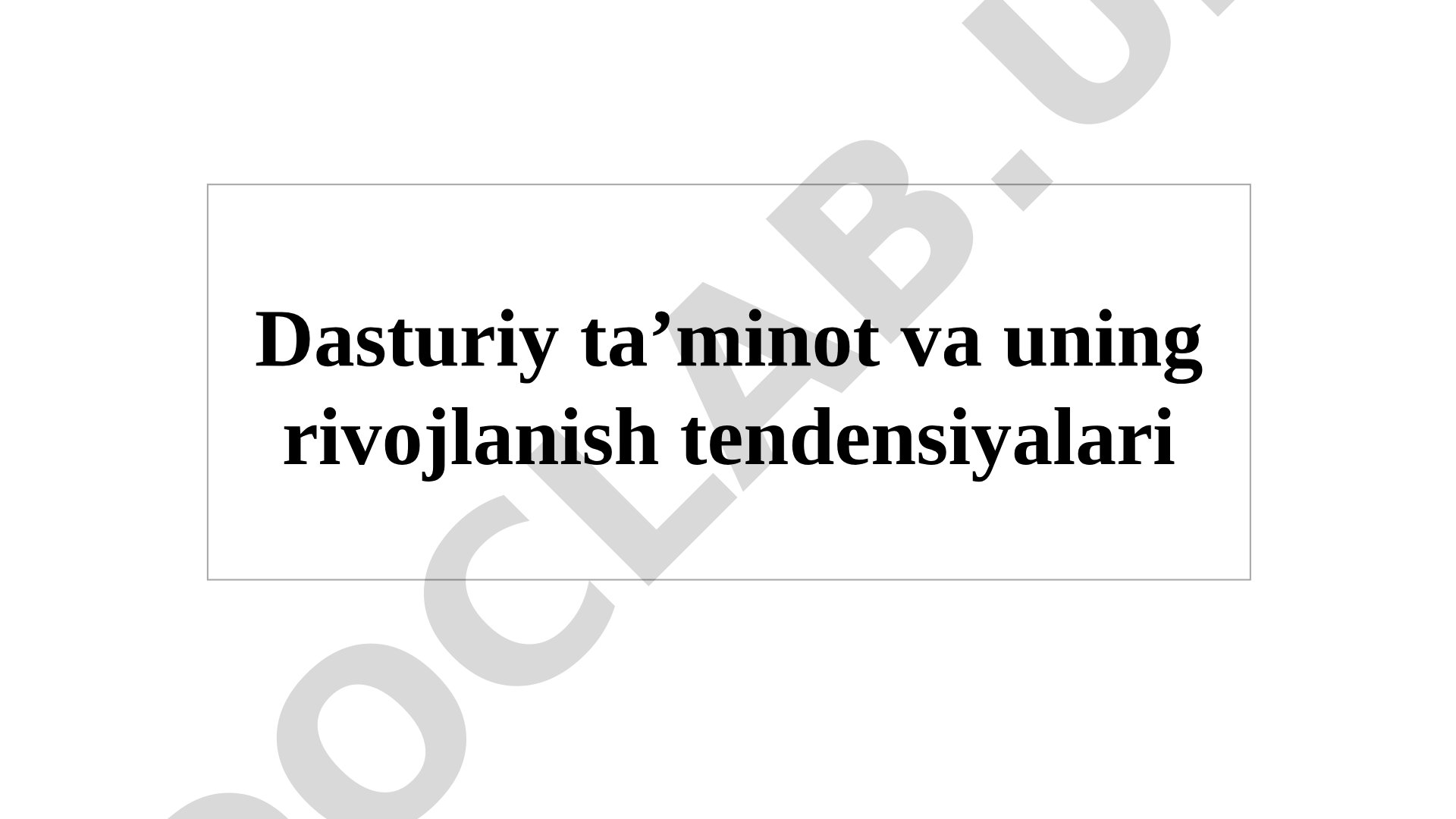 Dasturiy ta’minot va uning rivojlanish tendensiyalari