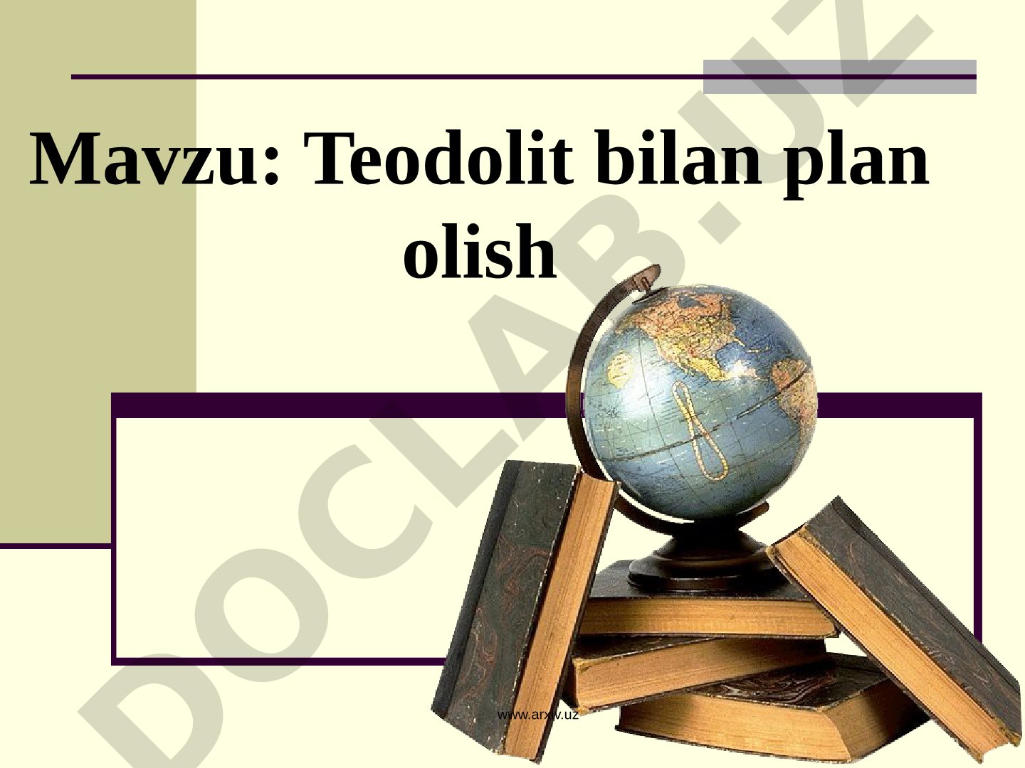 Teodolit bilan plan olish