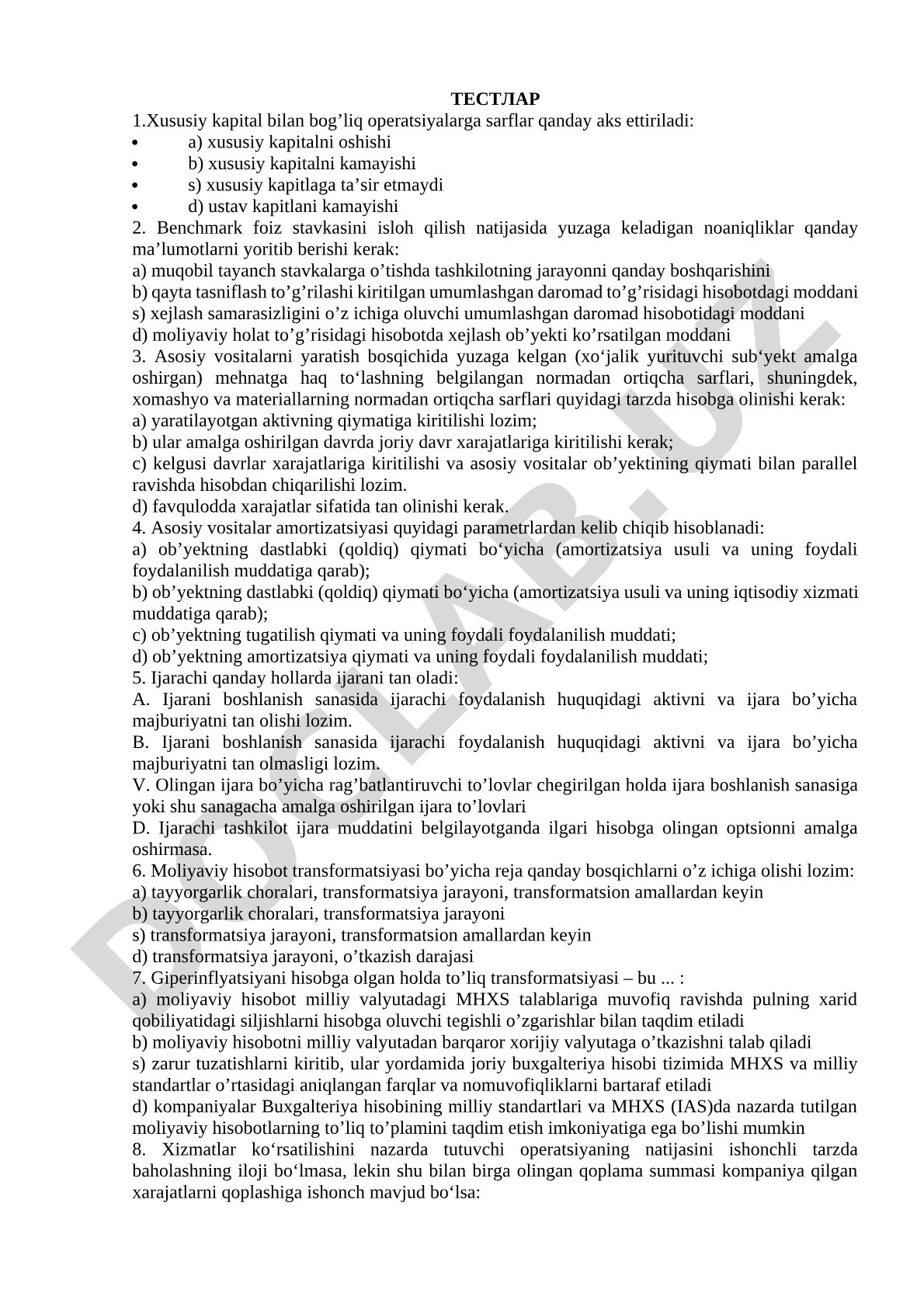 b) ular amalga oshirilgan davrda joriy davr xarajatlariga kiritilishi kerak;