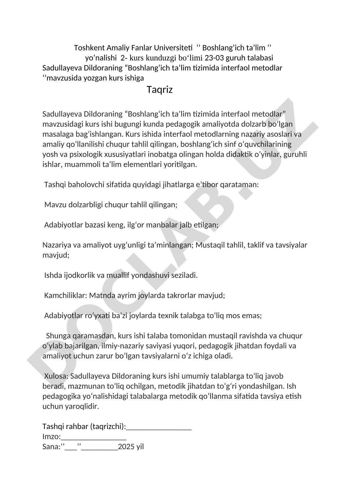 Boshlang‘ich ta’lim tizimida interfaol metodlar