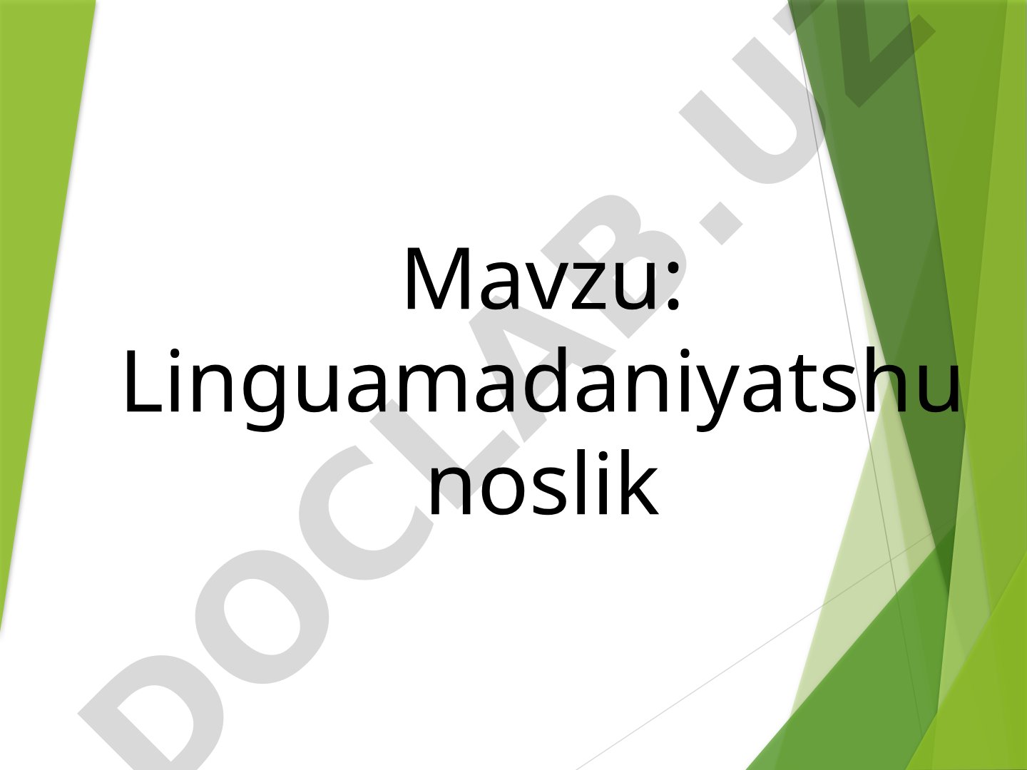 O‘ZBEK TILINING LINGVOKULTUROLOGIK TADQIQI MUAMMOLARI