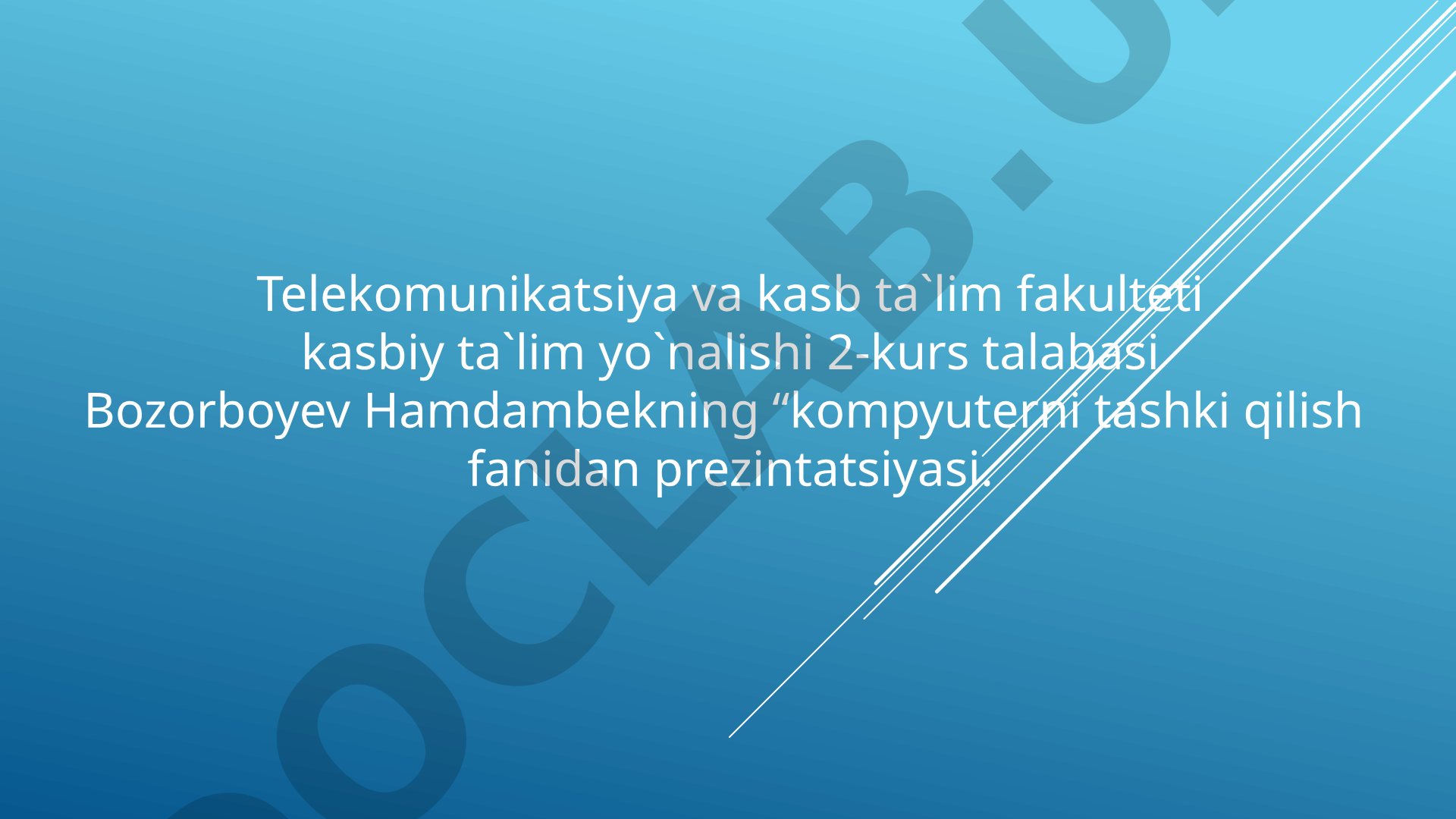 Xotiraning tuzilishi va uning turlari