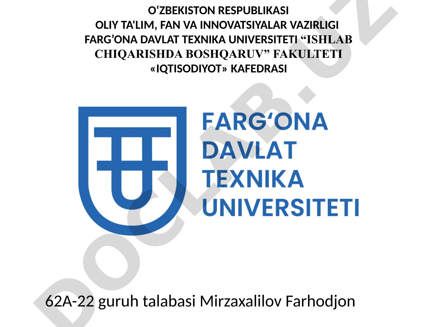 Tashqi iqtisodiy aloqalarni xalqaro tartibga solish