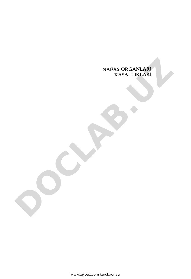 Nafas organlari kasalliklari