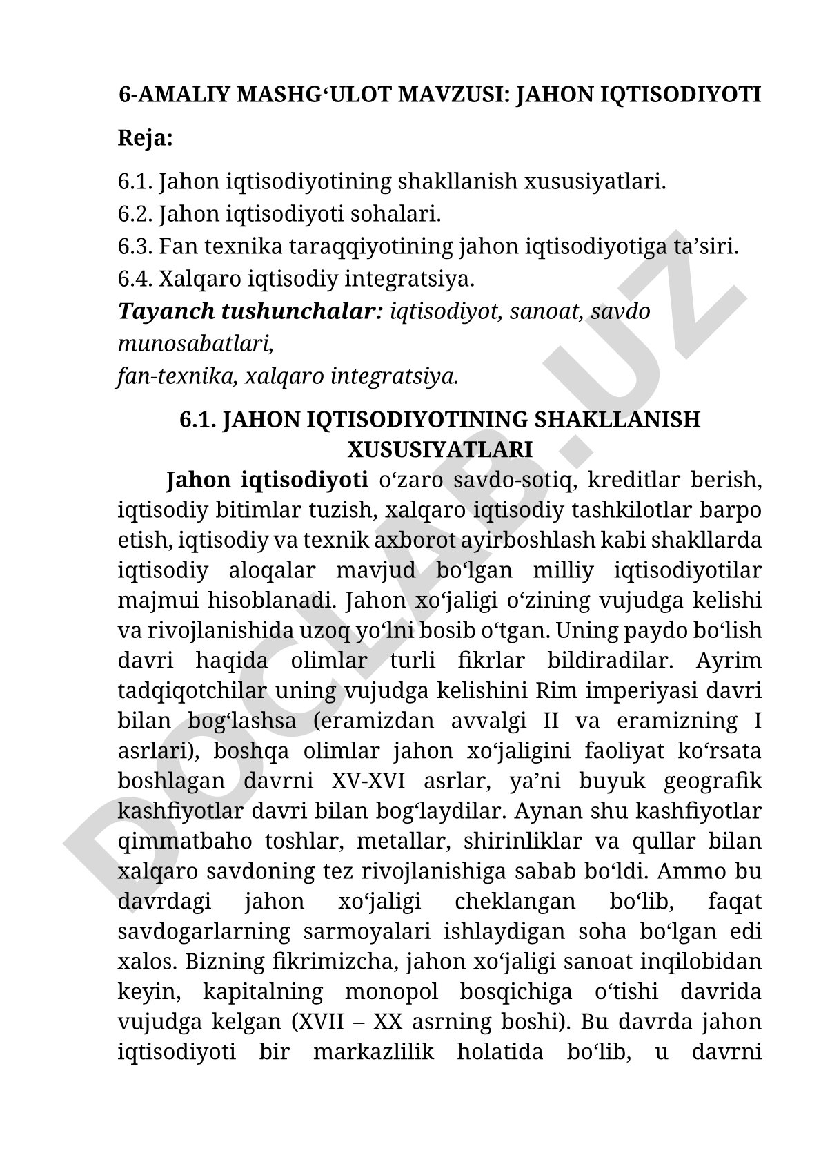 Jahon iqtisodiyoti