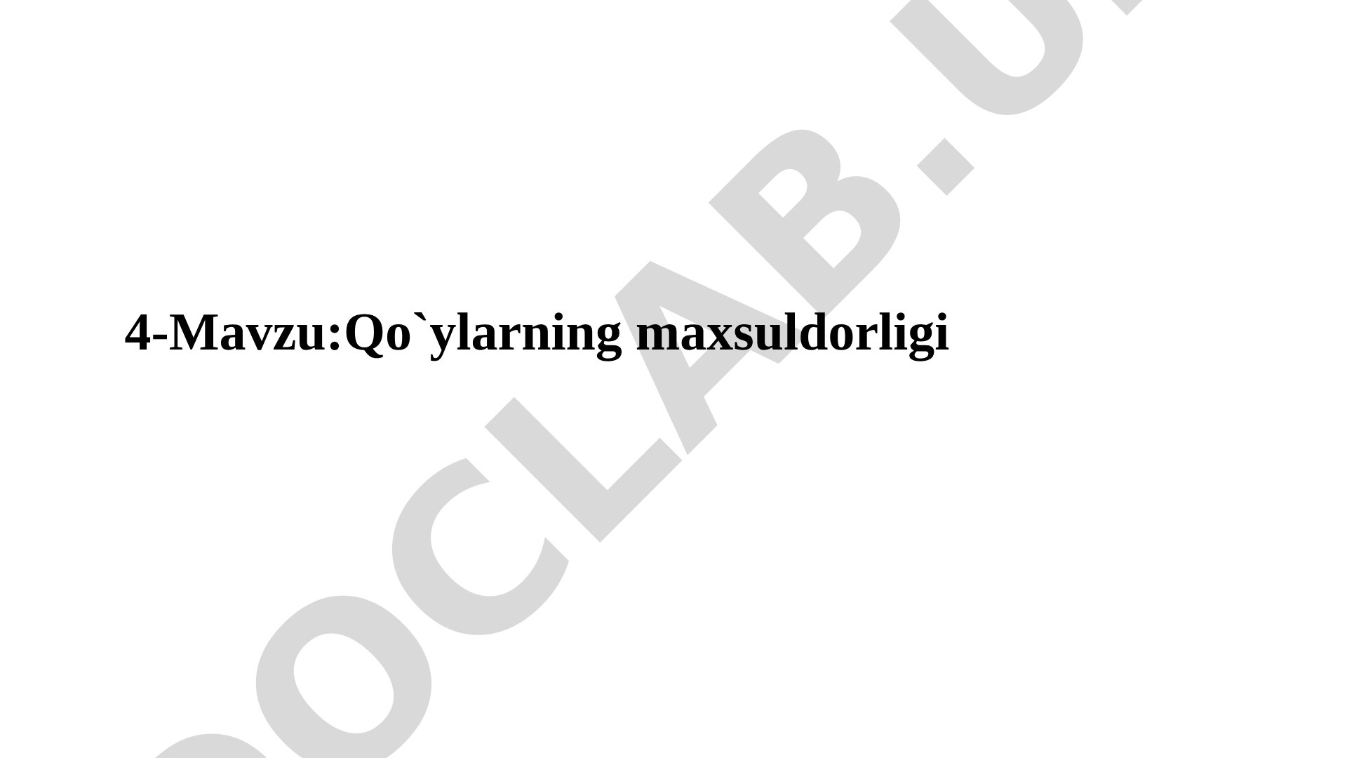 Qo'ylarning maxsuldorligi
