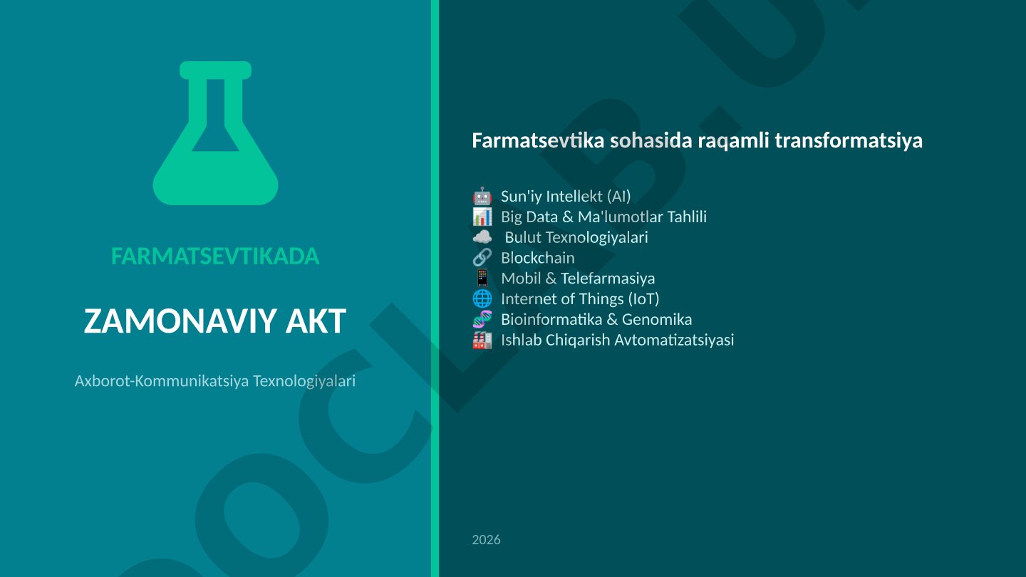 Farmatsevtikada zamonaviy AKT