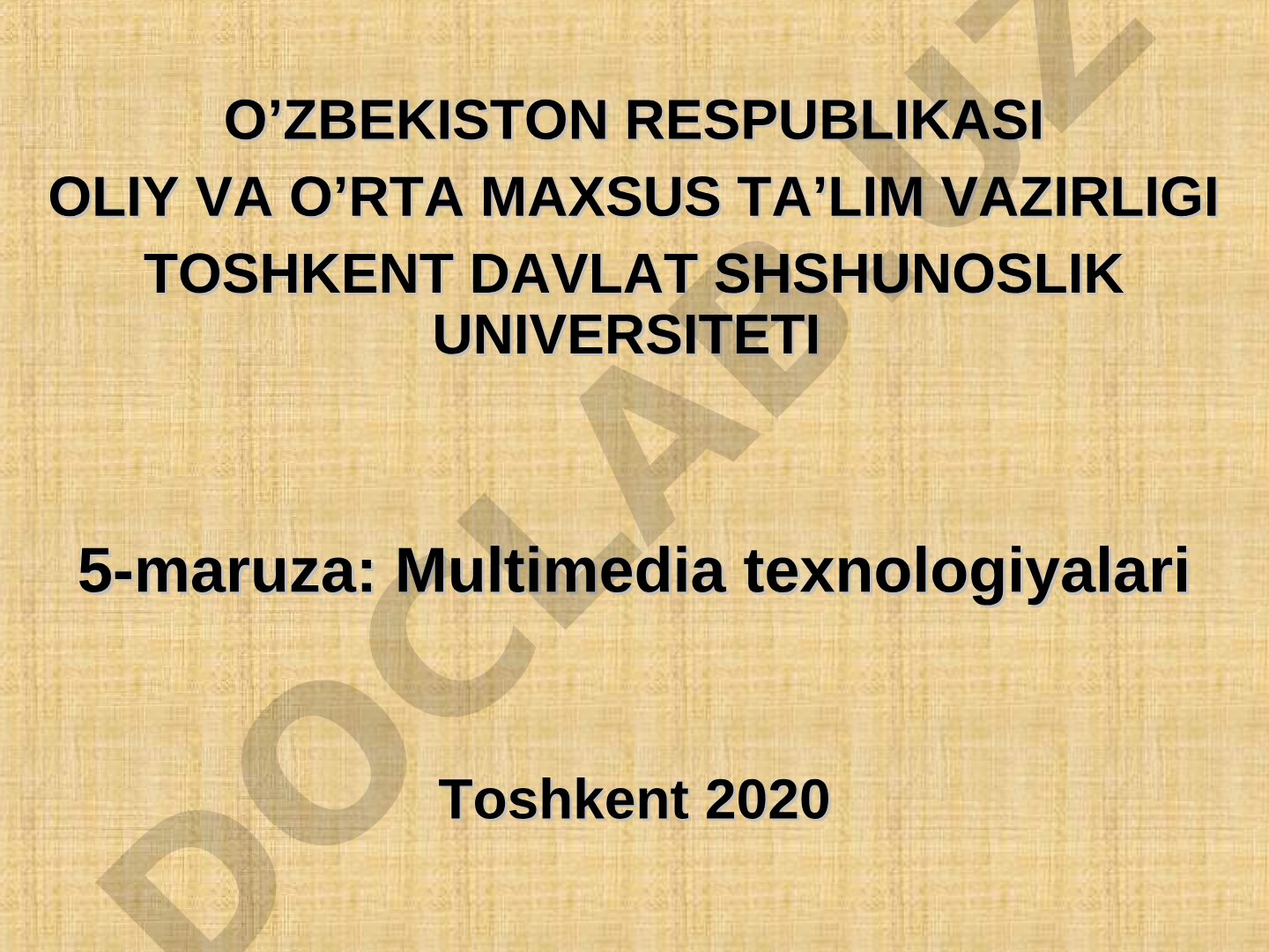 Multimedia texnologiyalari