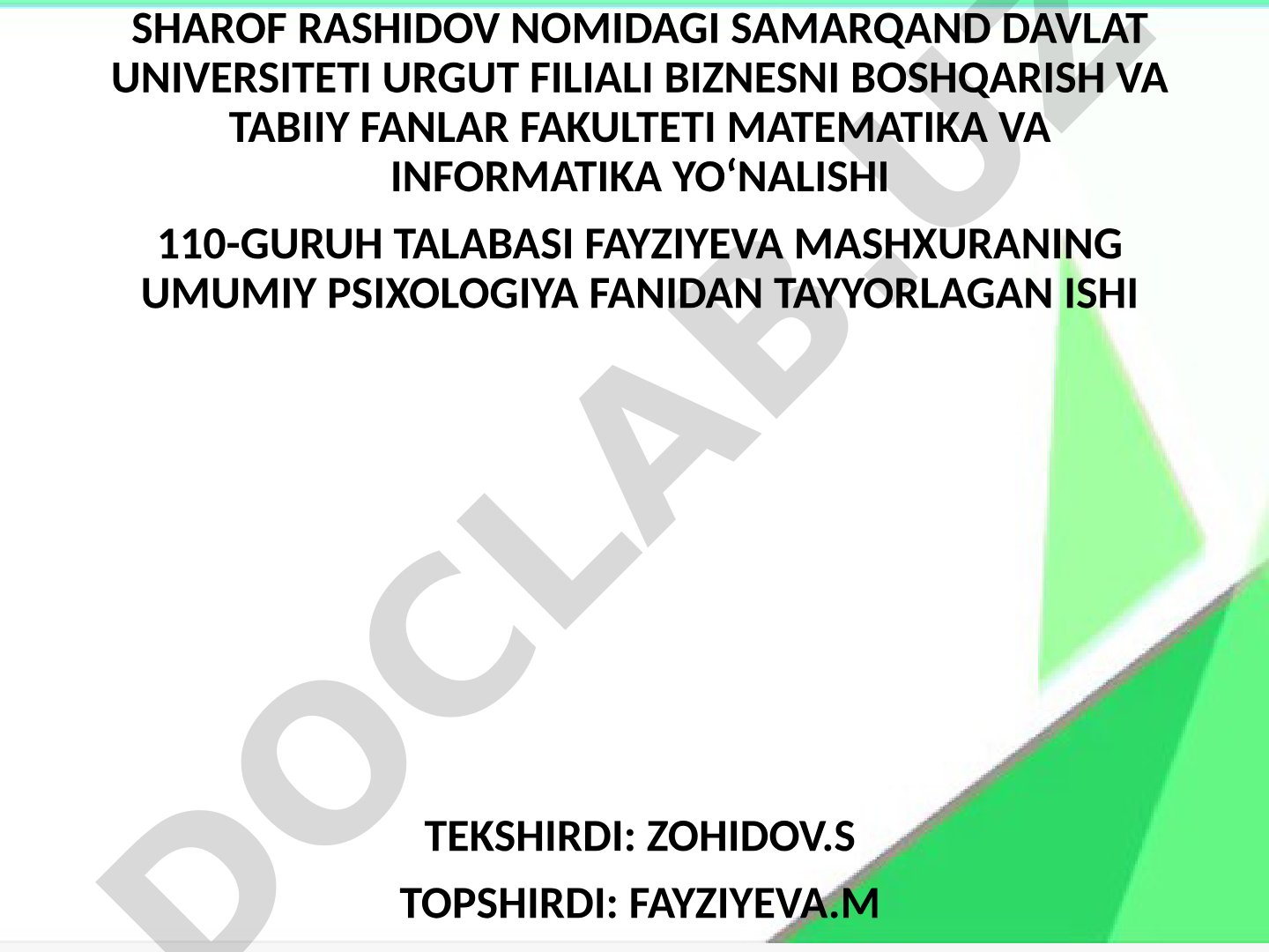 Tafakkur haqida tushuncha, operatsiyalari va asosiy shakllari