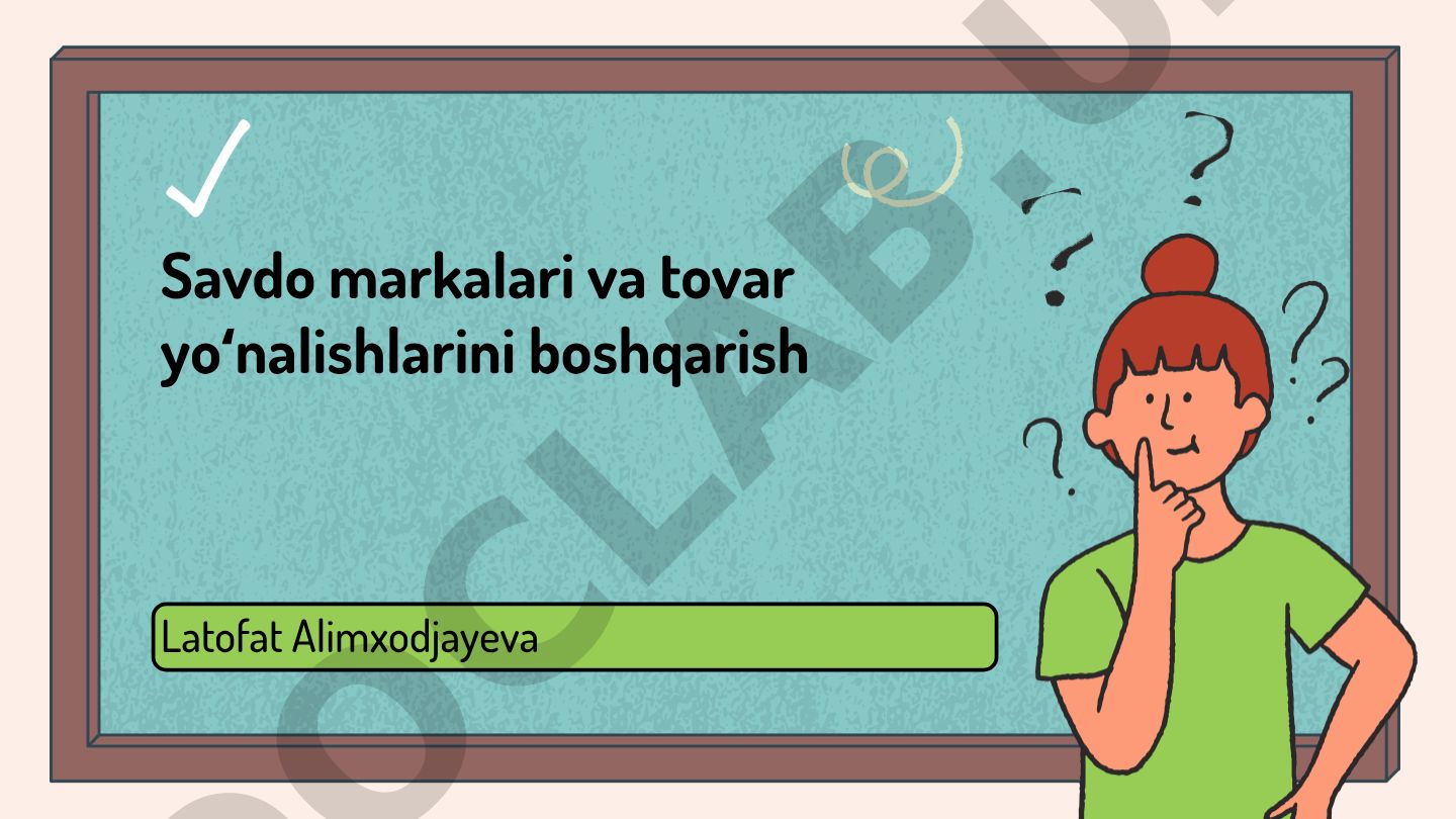 Savdo markalari va tovar yoʻnalishlarini boshqarish