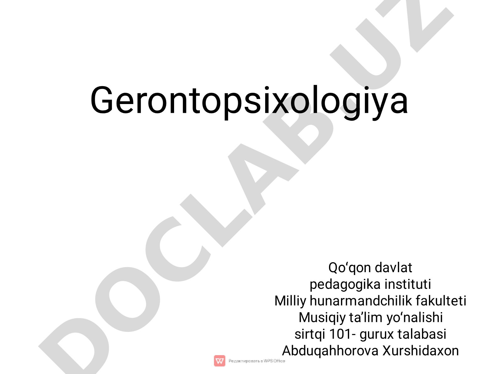 Gerontopsixologiya