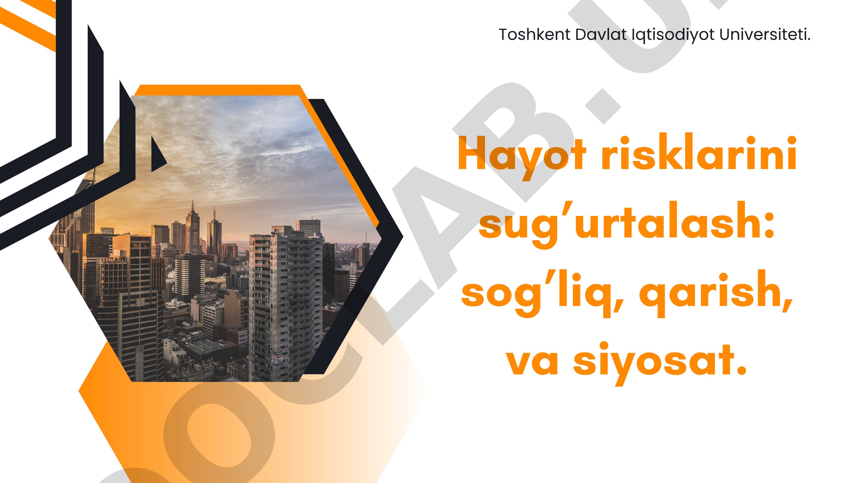 Hayot risklarini sug’urtalash: sog’liq, qarish, va siyosat