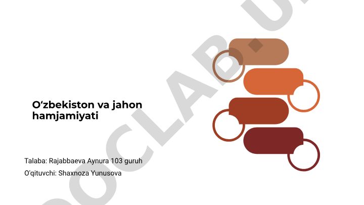 Oʻzbekiston va jahon hamjamiyati