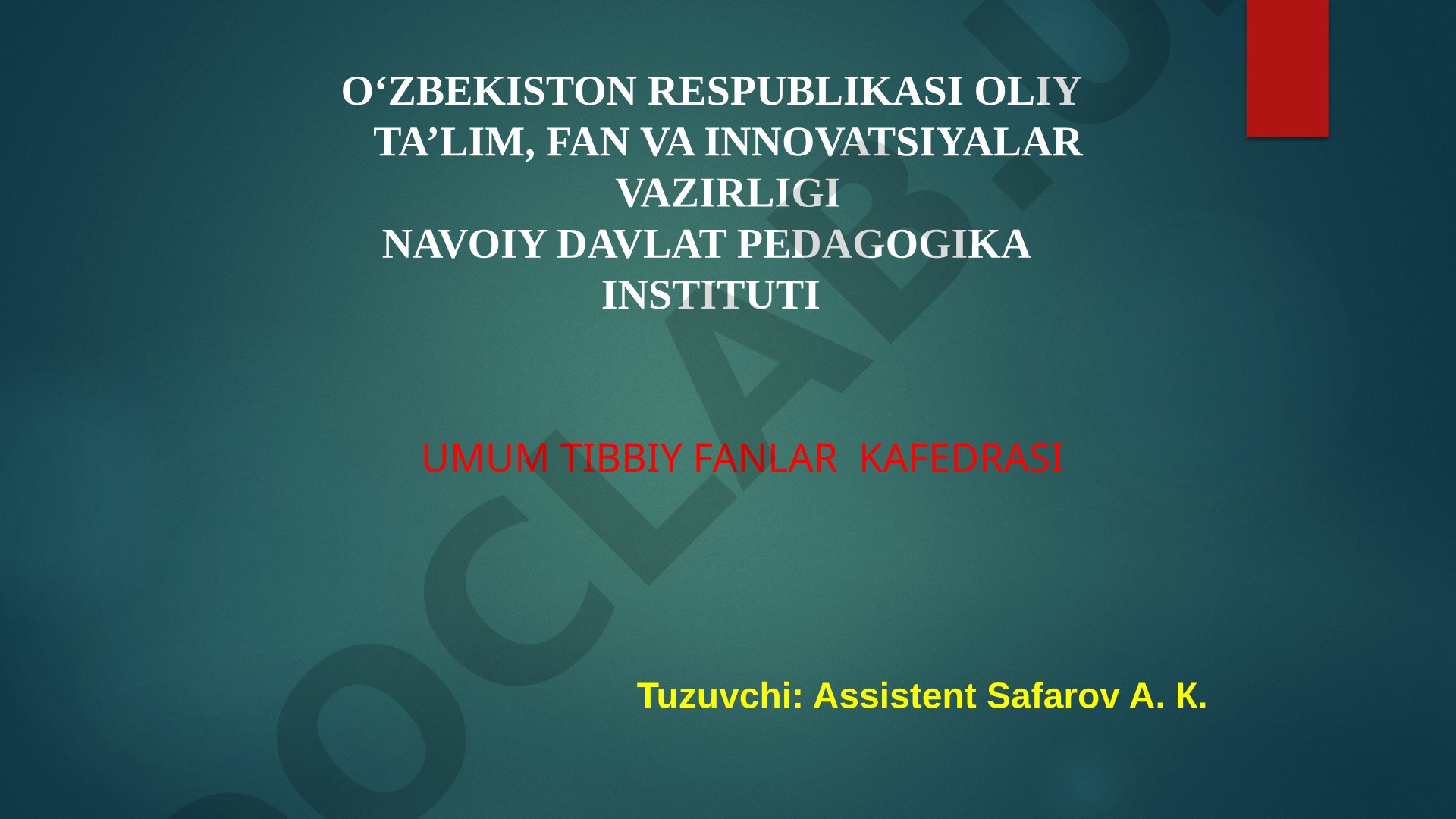 Mushaklar tuzilishi, taraqqiyoti, qorin, orqa, qo'l va oyoq topografiyasi haqida