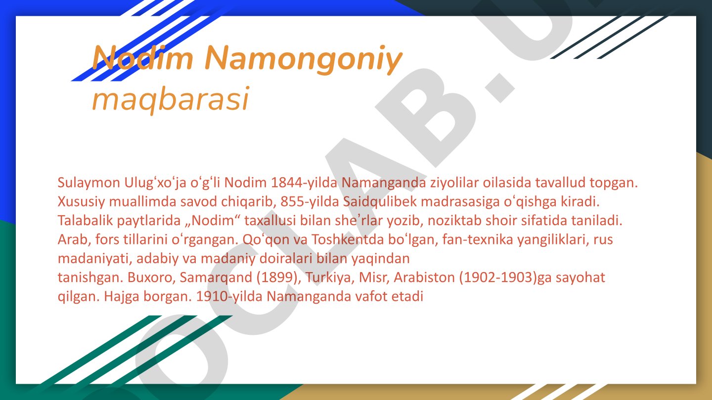 Nodim Namongoniy hayoti va ijodiy faoliyati