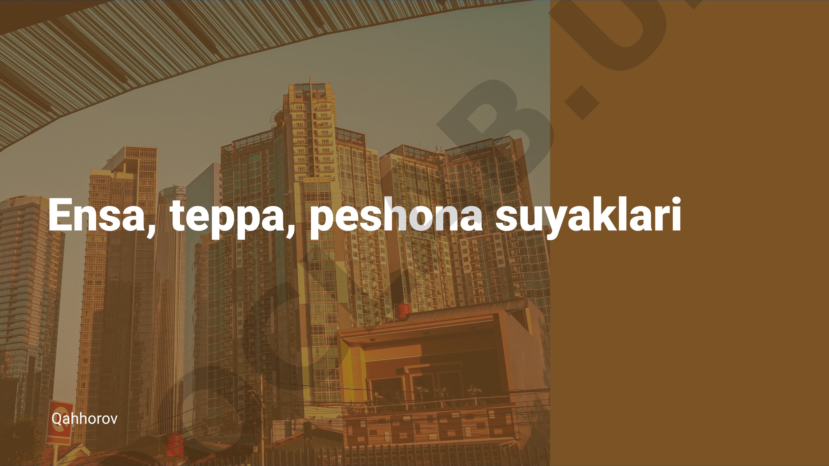 Ensa, teppa, peshona suyaklari