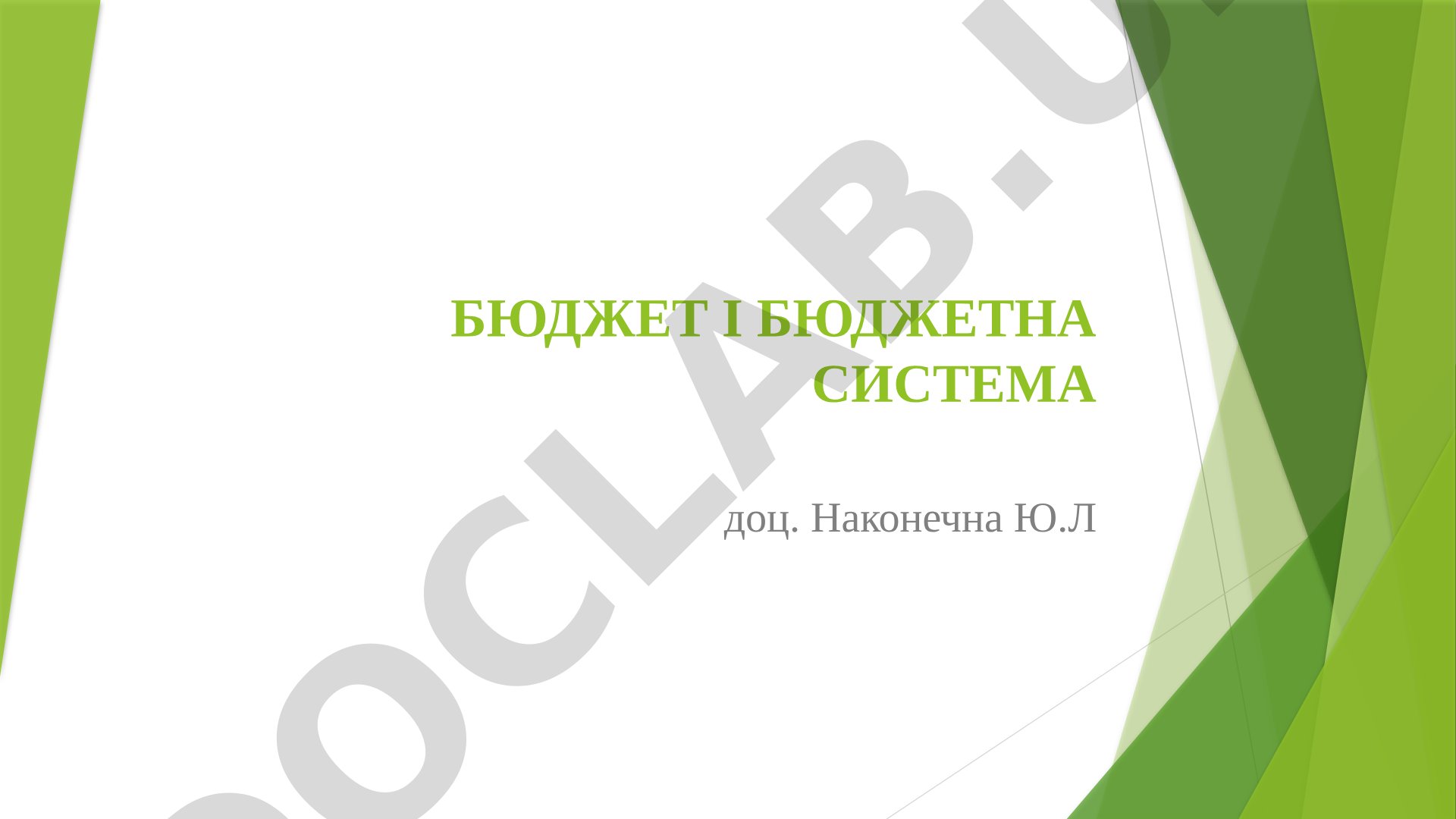 Бюджет і бюджетна система