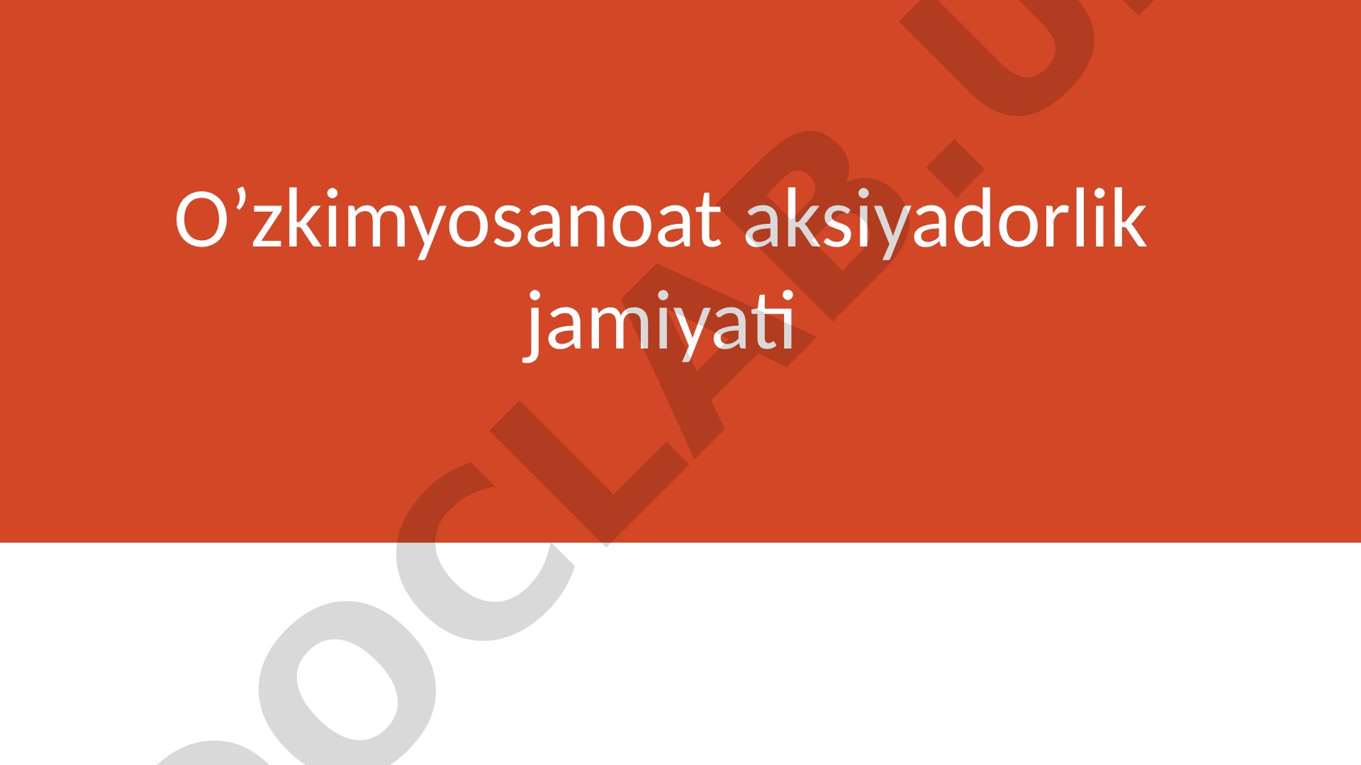 Корпоратив бошқарув таҳлили АЖ “Ўзкимёсаноат”