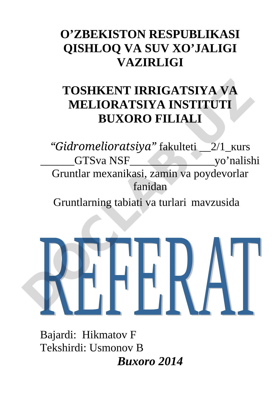 Gruntlarning tabiati va turlari