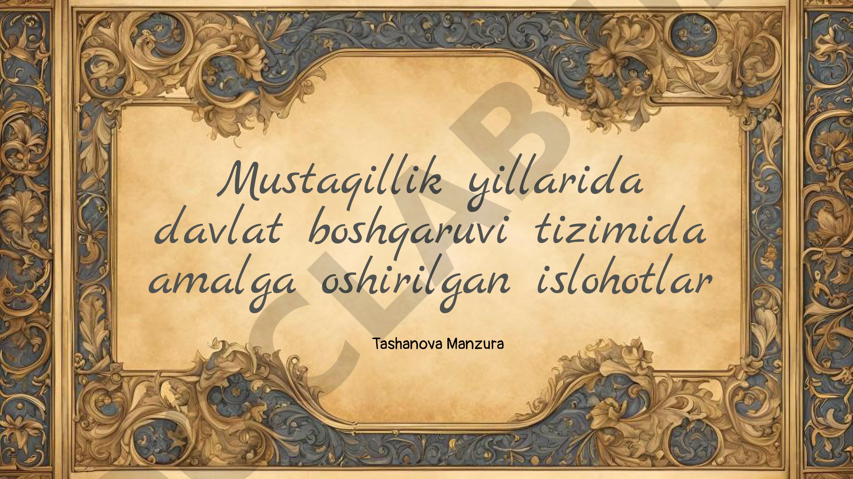 Mustaqillik yillarida davlat boshqaruvi tizimida amalga oshirilgan islohotlar