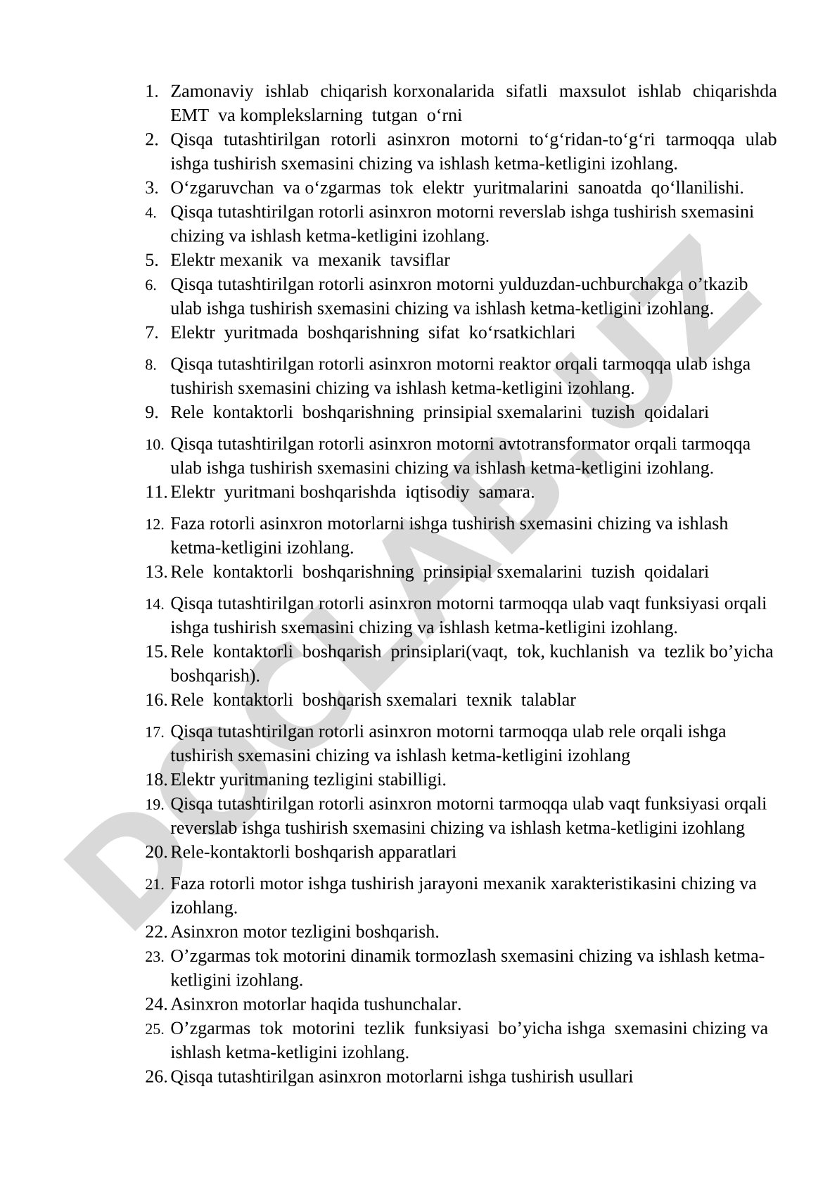 Zamonaviy ishlab chiqarish korxonalarida sifatli maxsulot ishlab chiqarishda EMT va komplekslarning tutgan o‘rni