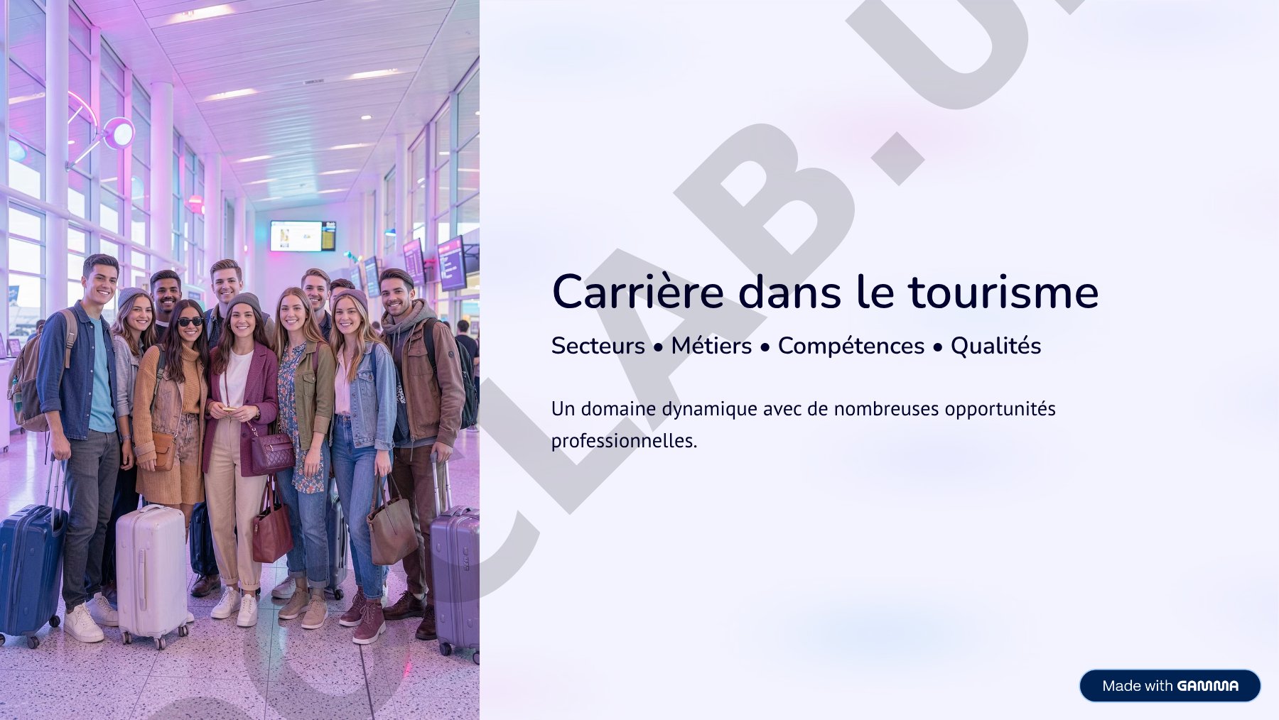 Carrière dans le tourisme