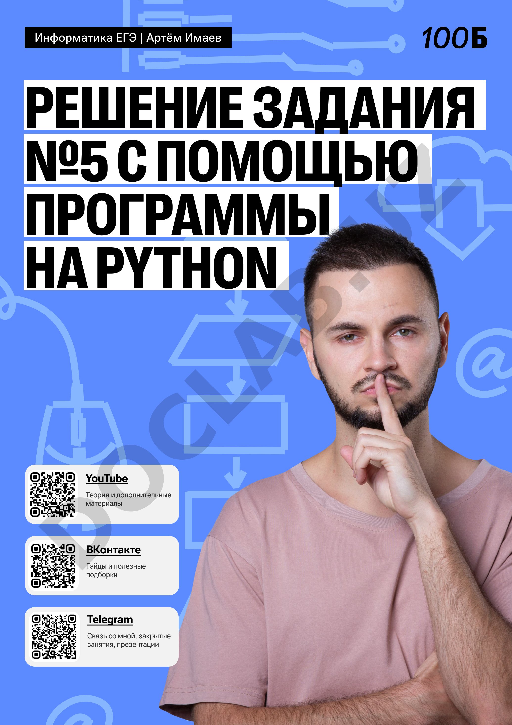 Решение задания №5 с помощью программы на Python
