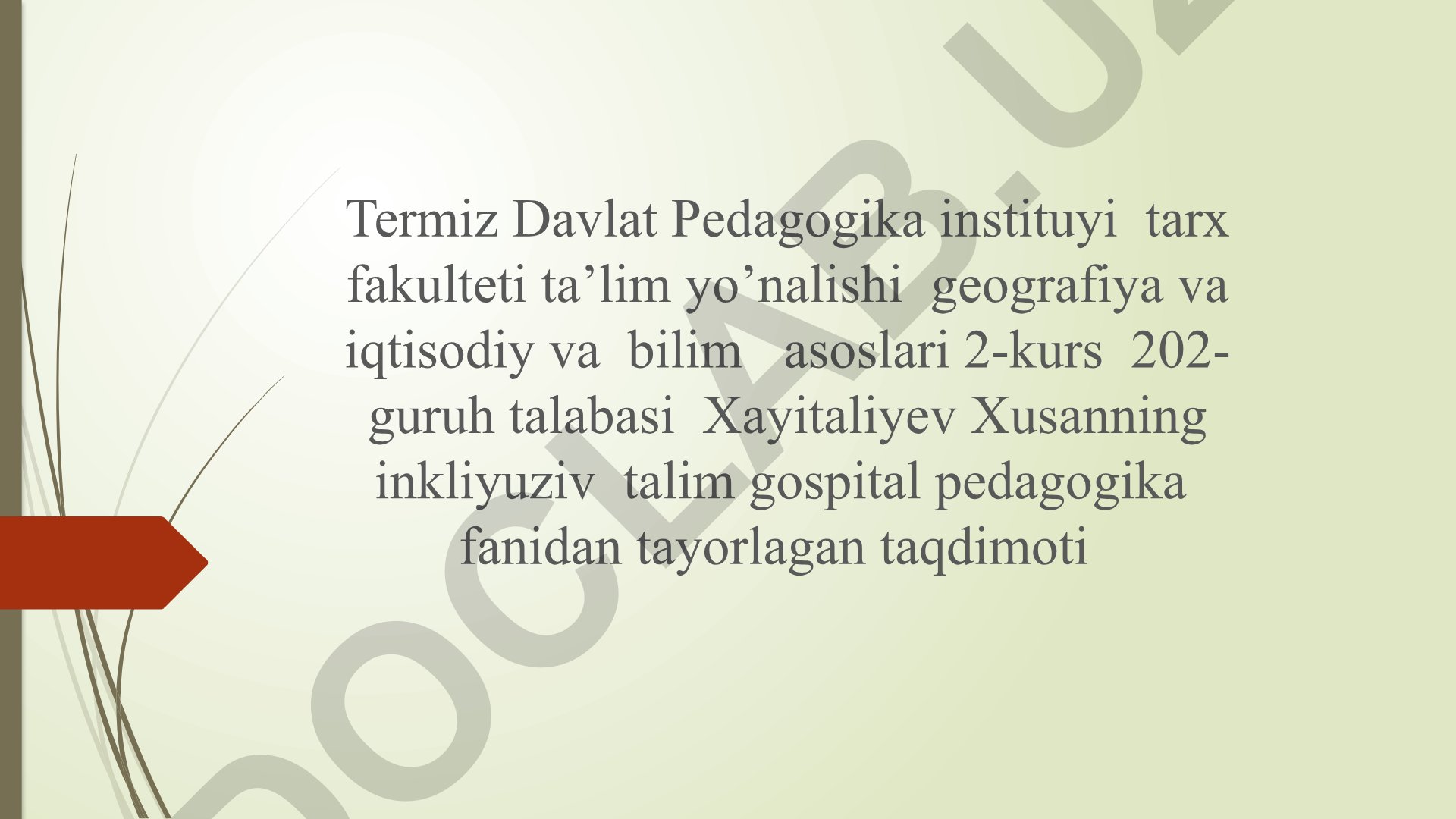 Imkoniyati cheklangan bolalarni inkliyuziv ta’lim va tarbiyalash